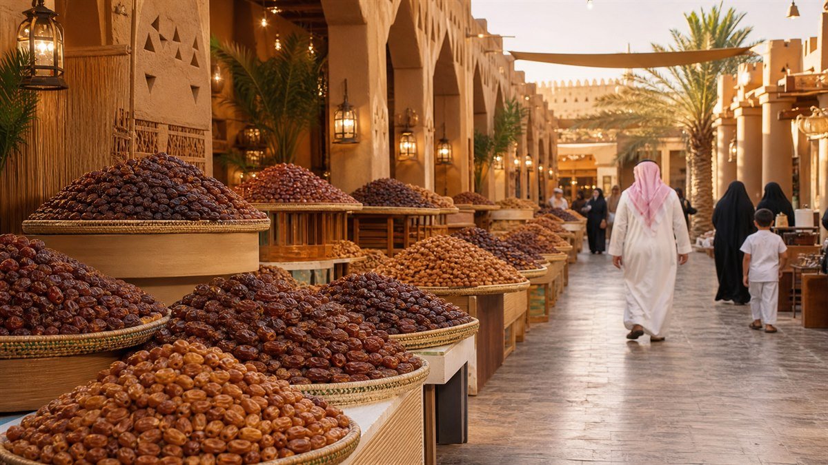 أسواق تمور متنوعة في أجواء تراثية ضمن مهرجان تمور الخبراء