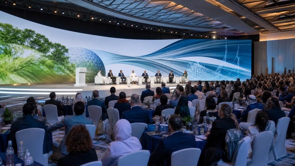 جلسة دولية داخل مؤتمر ديهاد 2026 في مركز دبي التجاري العالمي