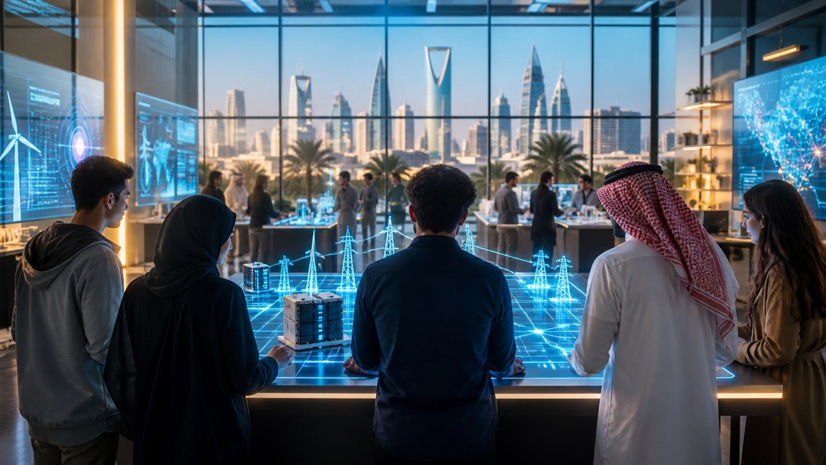 مبتكرون يعملون حول نموذج رقمي لشبكة كهرباء خلال هاكاثون للطاقة في السعودية