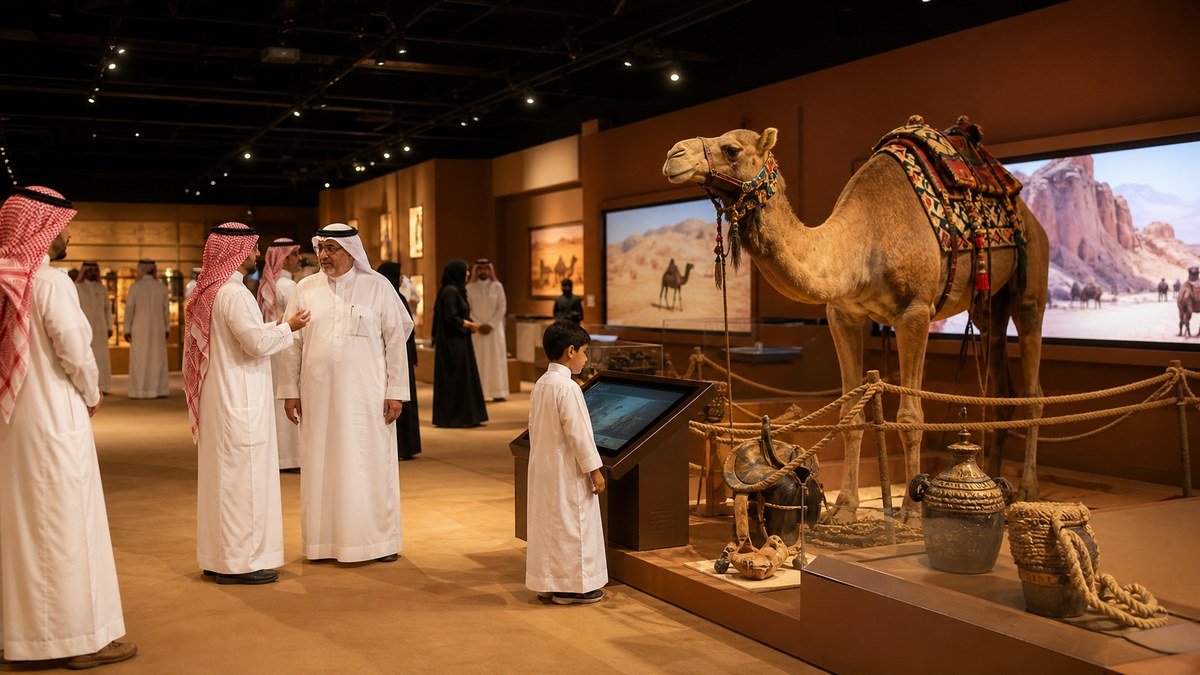 معرض تراثي تفاعلي عن الإبل في الطائف بحضور الزوار