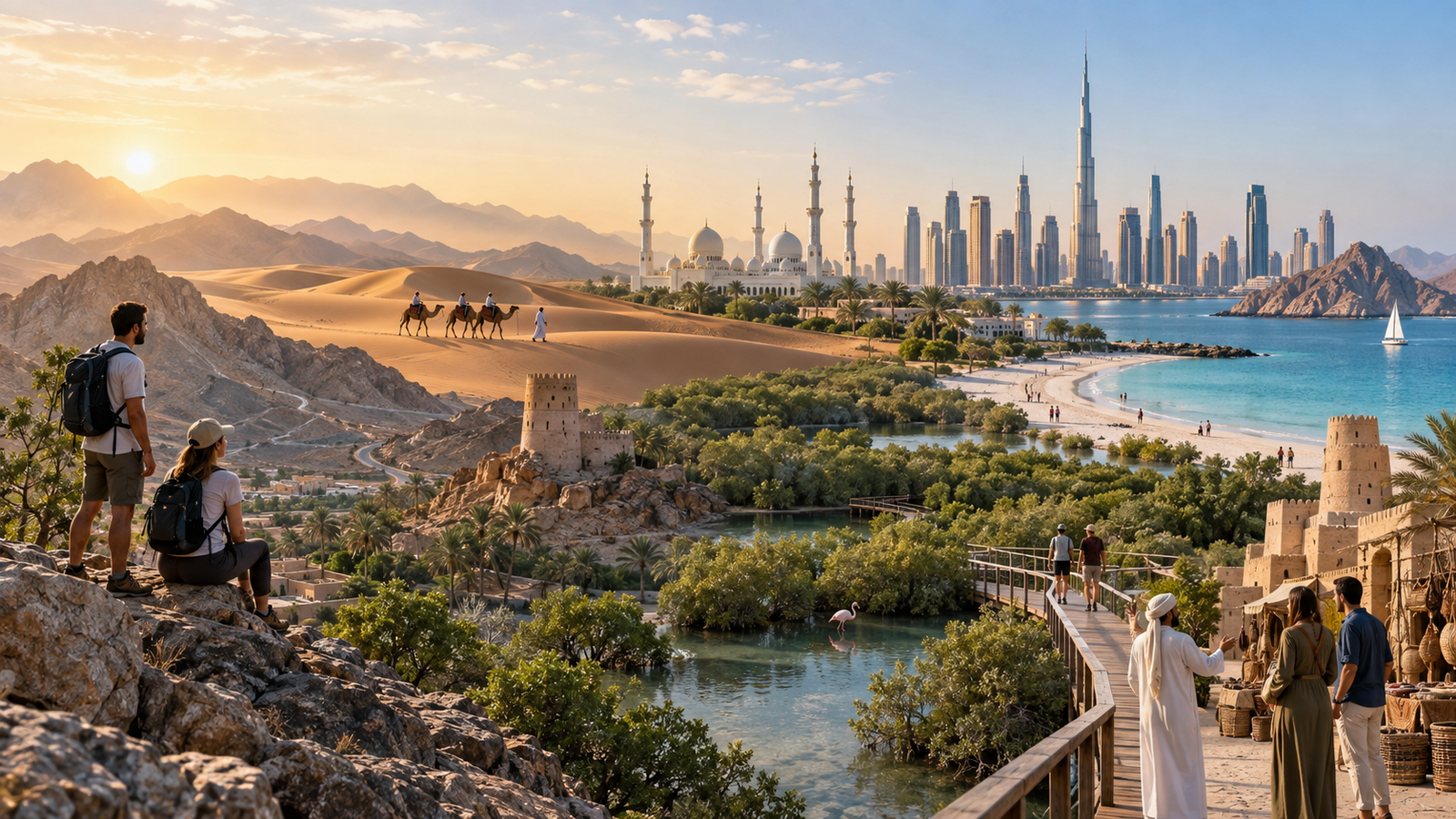وجهات طبيعية وثقافية وحضرية تعكس السياحة المستدامة في الإمارات