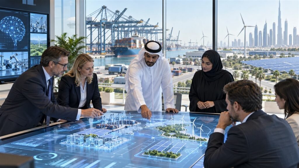 وفد إماراتي وأوروبي يناقش مشروعات التجارة والذكاء الاصطناعي والطاقة النظيفة