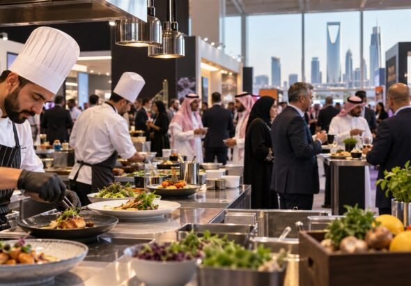 طهاة ومشغلو مطاعم يتبادلون الخبرات في مؤتمر قطاع الطعام بالرياض