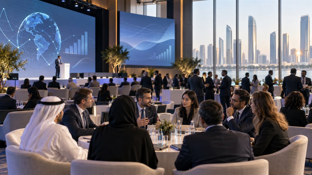 مستثمرون ورواد أعمال في مؤتمر إنفستوبيا بريدج بأبوظبي