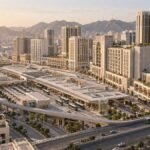 تصور عمراني لمحطة نقل ومبان متعددة الاستخدامات عند بوابة الملك سلمان في مكة