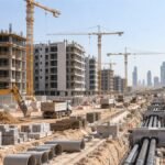 موقع إنشاءات سكنية وبنية تحتية يعكس توسع نشاط البناء في السعودية