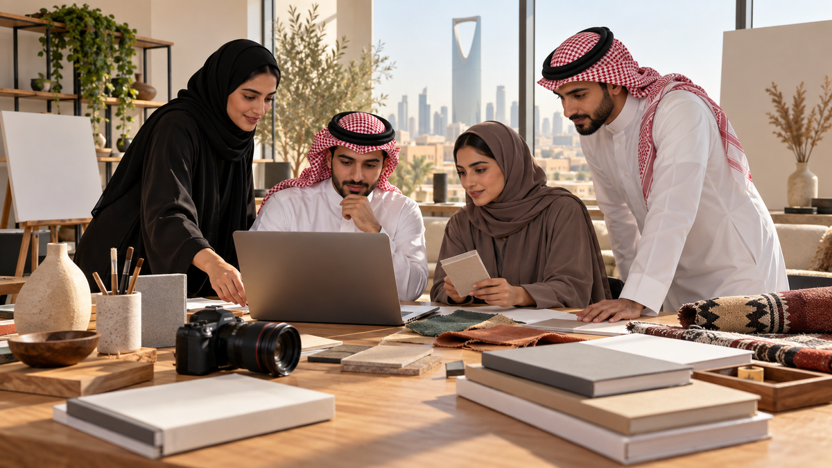رواد أعمال ثقافيون سعوديون يطورون خططهم داخل مساحة إبداعية