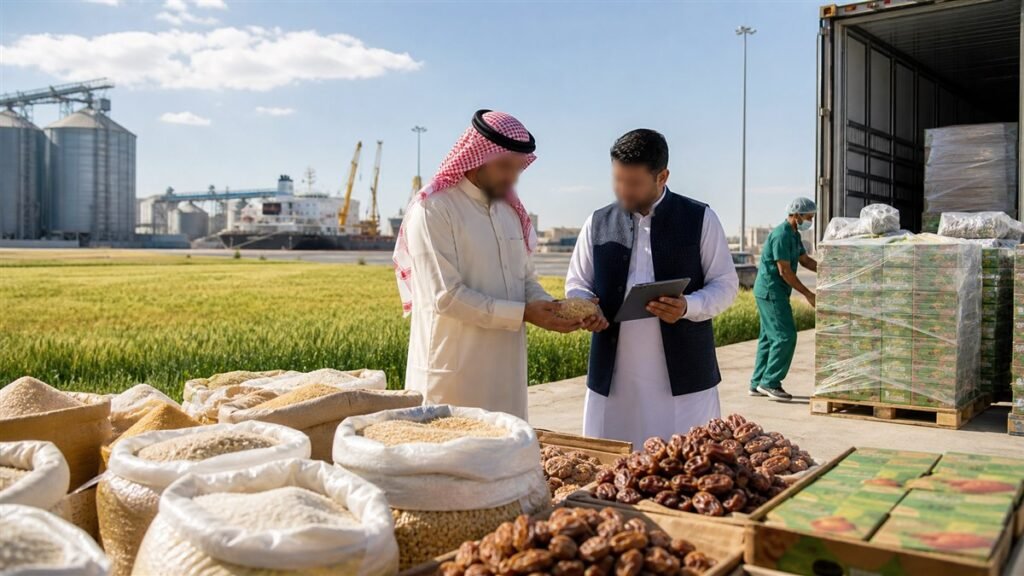 ممثلون تجاريون يفحصون منتجات زراعية ضمن شراكة غذائية سعودية باكستانية
