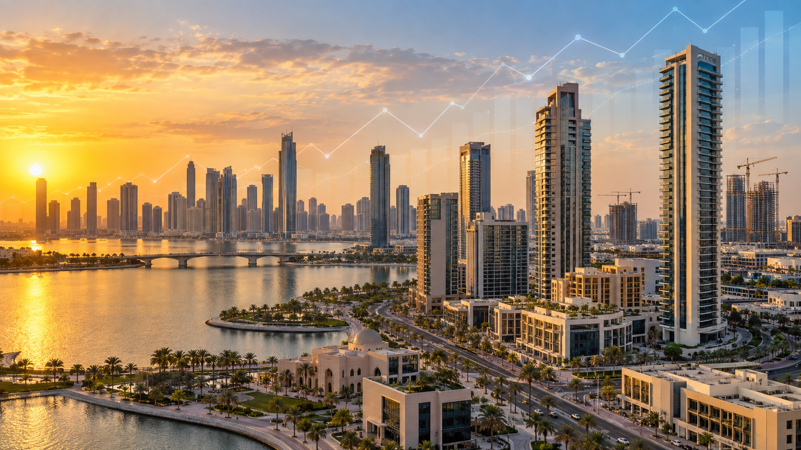 أبراج ومشروعات عقارية حديثة في الشارقة مع مؤشرات نمو السوق